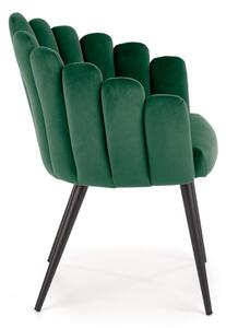 Jídelní židle Yara, zelená / černá