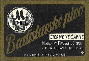 Cedule Bratislavské Pivo – Čierne Výčapné