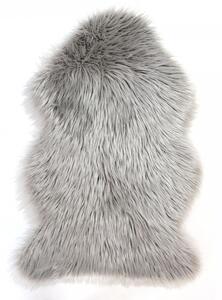 Hans Home | Kusový koberec Faux Fur Sheepskin Grey - 60x90 tvar kožešiny