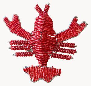 Sada kroužků na ubrousky ze skleněných korálků Lobster, 2 díly