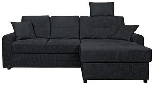 ROHOVÁ SEDAČKA, textil, černá Carryhome - Sedací soupravy, Online Only