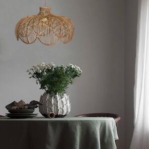 PR Home závěsné světlo Belle, barva dřeva, ratan, Ø 43 cm, stmívatelný, Světlé dřevo, Obývací pokoj / jídelna, Dřevo