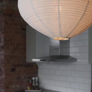 PR Home Závěsné světlo Verona, bílé, Ø 55 cm, látka, E27-LED, stmívatelný, Bílá / opál, Obývací pokoj / jídelna, Textil / tkanina / hedvábí