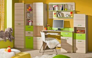 Casarredo - Komfort nábytek Dětská komoda LIMO L6 jasan/zelená