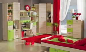 Casarredo - Komfort nábytek Dětský policový regál LIMO L15 zelený