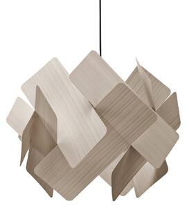 LZF LAMPS Závěsné světlo Escape, šedá/niklová barva, Ø 30 cm, dřevo, stmívatelný, Hliník / šedá / zinek, Obývací pokoj / jídelna, Dřevo, Design