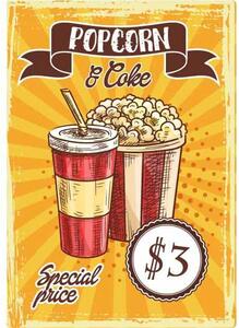 Cedule Restaurace menu - Popcorn & Coke