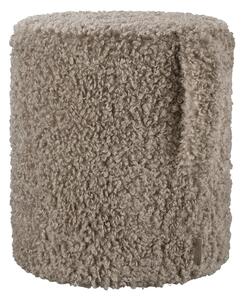 Hnědý taburet z textilie bouclé Teddy – Blomus