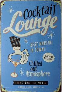 Dřevěná Cedule Cocktail Lounge
