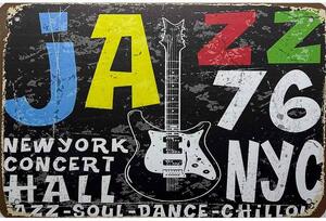 Ceduľa Jazz 76 Vintage style 30cm x 20cm Plechová tabuľa