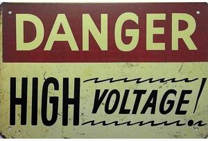 Ceduľa Danger High Voltage Vintage style 30cm x 20cm Plechová tabuľa
