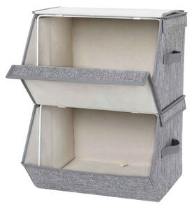Set stohovatelných boxů RLB02GY (2 ks)