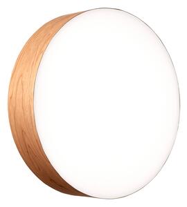 LZF LAMPS LED nástěnné světlo Gea, barva třešňového dřeva, Ø 42 cm, dřevo, stmívatelný, Světlé dřevo, Obývací pokoj / jídelna, Dřevo, Design
