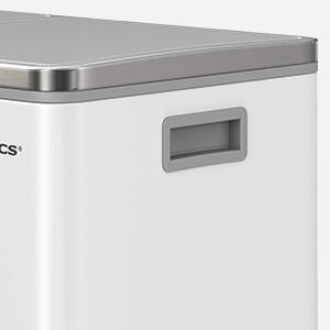 SONGMICS Odpadkový koš s víkem JORDAN 2x30 l bílý