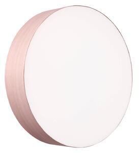 LZF LAMPS LED nástěnné světlo Gea, světle růžová, Ø 42 cm, dřevo, stmívatelný, Fialová / růžová / barva růže, Obývací pokoj / jídelna, Dřevo, Design