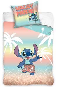Jerry Fabrics Dětské povlečení LILO A STITCH NA DOVOLENÉ, duhové, bavlna hladká, 140x200cm + 70x90cm