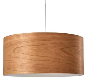 LZF LAMPS Závěsné světlo LED Gea, barva třešňového dřeva, Ø 42 cm, dřevo, stmívatelný, Světlé dřevo, Obývací pokoj / jídelna, Dřevo, Design