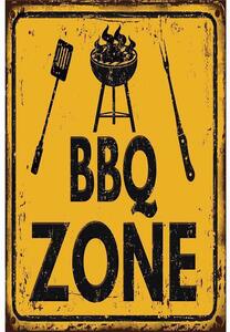 Cedule BBQ Zone Cedule BBQ Zone 30x 20cm Plechová cedule