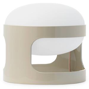 Kartell Stolní lampa KD28, šedá, Ø 25 cm, E14-LED, Hliník / šedá / zinek, Obývací pokoj / jídelna, Plast, Design