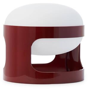Kartell Stolní lampa KD28, tmavě červená, Ø 25 cm, E14-LED, Červená, Obývací pokoj / jídelna, Plast, Design