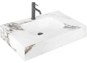Závěsné umyvadlo z kompozitního kamene REA Aresa 80x50 Cold Jade