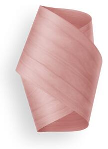 LZF LAMPS nástěnné světlo Orbit, světle růžová, šířka 19 cm, dřevo, stmívatelný, Fialová / růžová / barva růže, Obývací pokoj / jídelna, Dřevo, Design