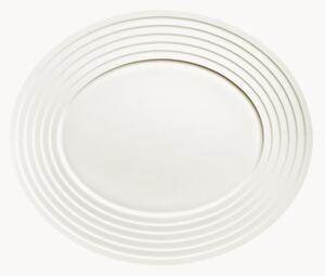 Sada oválných servírovacích talířů z kostního porcelánu Fine Dining Relief, 6 dílů