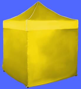Nůžkový stan 2x2m ocelový, Žlutá, 4 boční plachty