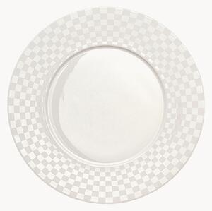 Sada snídaňových talířů z kostního porcelánu Cross White, 6 dílů