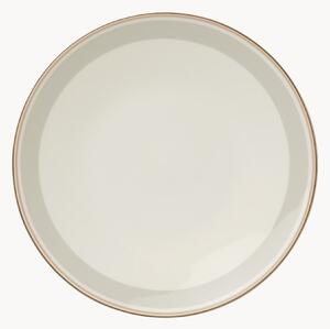 Sada mělkých talířů z kostního porcelánu Capri, 6 dílů