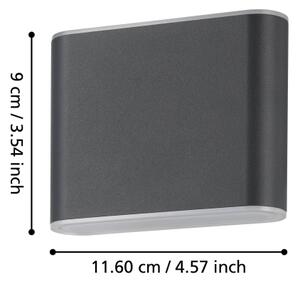 Eglo 901025 - LED Venkovní nástěnné svítidlo GRUTTI 2xLED/2,9W/230V IP65