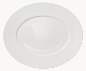 Sada oválných servírovacích talířů z kostního porcelánu Cross White, 6 dílů
