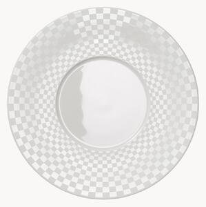 Sada talířů z kostního porcelánu Cross White, 6 dílů
