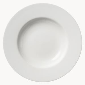 Sada mělkých talířů z kostního porcelánu Cross White, 6 dílů