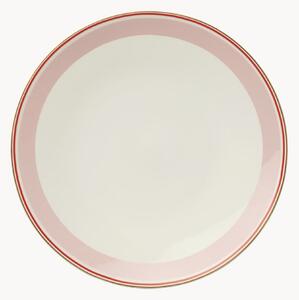 Sada mělkých talířů z kostního porcelánu Capri, 6 dílů