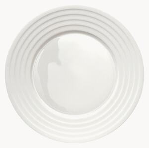 Sada dezertních talířů z kostního porcelánu Cross White, 6 dílů