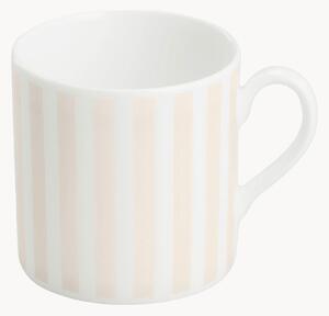 Sada šálků na espresso z kostního porcelánu Pastel Stripes, 6 dílů