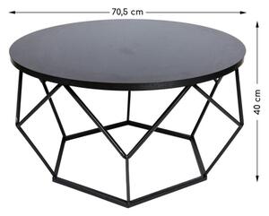 Konferenční stolek DIAMOND 70 cm černá
