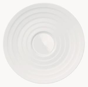 Sada podšálků z kostního porcelánu Cross White, 6 dílů