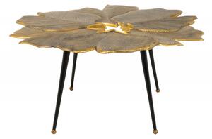 Noble Home Zlatý konferenční stolek Ginkgo 95 cm