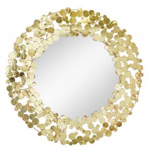 Kulaté zrcadlo COINS 80 CM antik zlaté Zrcadla | Kulatá