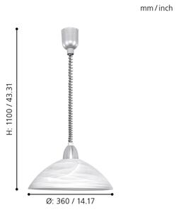 EGLO 87008 - Lustr stahovací LORD 2 1xE27/60W