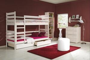 Casarredo Patrová postel DAREK s úložným prostorem | barva: dol moření bílá