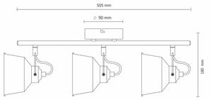 LED Stropní přisazené svítidlo 3xE14/8W/230V