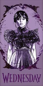 Dadka dětská plážová osuška WEDNESDAY PURPLE, fialová, froté, 70x140cm