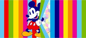 Dětská vliesová fototapeta na zed' Barevný Mickey Mouse, Disney | 202 x 90 cm | DFTDNH 5380