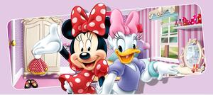 Dětská vliesová fototapeta na zed' Minnie a Daisy v pokojíčku, Disney | 202 x 90 cm | DFTDNH 5383