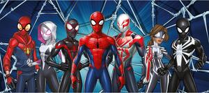 Dětská vliesová fototapeta na zed' Marvel Spider-Man – Celý tým, Disney | 202 x 90 cm | DFTDNH 5500