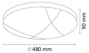 LED Stmívatelné stropní svítidlo ATLAS LED/72W/230V 3000-6500K + DO