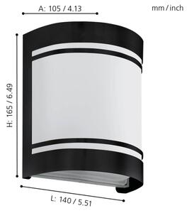Eglo 99565 - Venkovní nástěnné svítidlo CERNO 1xE27/40W/230V IP44